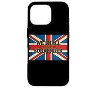 Carcasa para iPhone 16 Pro Cita de Union Jack We Shall Never Surrender Churchill