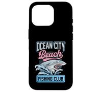 Carcasa para iPhone 16 Pro Club de Pesca Ocean City Beach Shark Maryland
