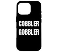 Carcasa para iPhone 16 Pro Cobbler Gobbler Funny Thanksgiving Dessert Lover Design