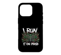 Carcasa para iPhone 16 Pro Coder Devops I Run It On Prod Hacker Skull
