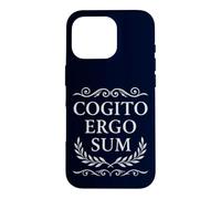 Carcasa para iPhone 16 Pro Cogito Ergo Sum Filosofía Latina Creo Que por lo Tanto Soy