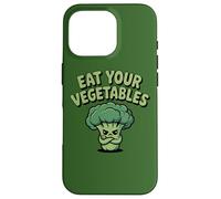 Carcasa para iPhone 16 Pro Come Tus Verduras Vegano Vegetariano Divertido Brócoli Dieta