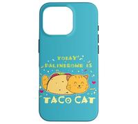 Carcasa para iPhone 16 Pro Comida Mexicana Foodie Cita Divertida Hoy Palíndromo Es Taco Cat