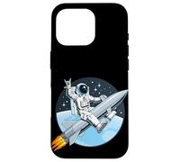 Carcasa para iPhone 16 Pro Cool Astronaut Riding a Launch Rocket Illustration