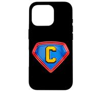 Carcasa para iPhone 16 Pro Cool Super C Alphabet Cute Initial Monogram Letter C Graphic