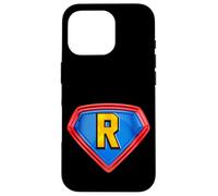 Carcasa para iPhone 16 Pro Cool Super R Alphabet Cute Initial Monogram Letter R Graphic