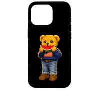 Carcasa para iPhone 16 Pro Cool USA Teddy Bear Eating Watermelon Illustration Graphic