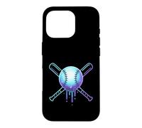 Carcasa para iPhone 16 Pro Cosmic Drip Baseball Graphic Blue Vaporwave Aesthetic