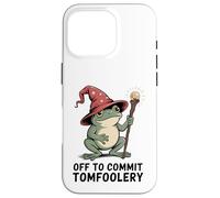 Carcasa para iPhone 16 Pro Cottagecore Frog Wizard Off to Commit Tom Foolery Frog Meme