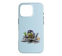 Carcasa para iPhone 16 Pro Crazy Monster Fighter Piloto Jet Cartoon Aviación Arte