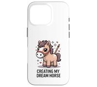 Carcasa para iPhone 16 Pro Creando mi Caballo de ensueño Kawaii Pastel Pony