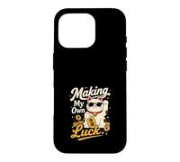 Carcasa para iPhone 16 Pro Creando Mi Propia Suerte - Gato de la Fortuna