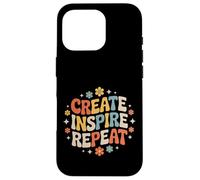 Carcasa para iPhone 16 Pro Create Inspire Repeat Motivation Maker Mindset -
