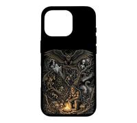 Carcasa para iPhone 16 Pro Criaturas del Bosque Misterioso Bigfoot Leyendas del Hombre Polilla