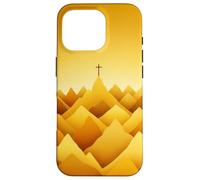 Carcasa para iPhone 16 Pro Cruz De Montaña Cristiana Paisaje Fe Serena Estética