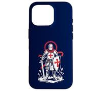 Carcasa para iPhone 16 Pro Cruzada Caballero Medieval Inglaterra Inglés San Jorge Histórico