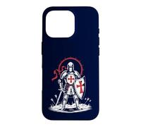 Carcasa para iPhone 16 Pro Cruzada Caballero Medieval Inglaterra Inglés San Jorge Histórico