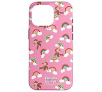 Carcasa para iPhone 16 Pro Curious George Rainbow Spring All Over Print