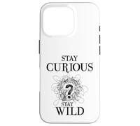 Carcasa para iPhone 16 Pro Curious Stay Wild Question Mark Scribble Inspirational Love