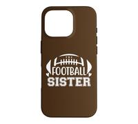 Carcasa para iPhone 16 Pro Cute Football Sister Biggest Fan Little Sister Football Girl
