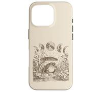 Carcasa para iPhone 16 Pro Cute Frog Mushroom Moon Witchy Fairy Grunge Vintage Graphic