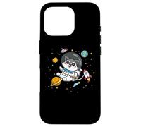 Carcasa para iPhone 16 Pro Cute Funny Kawaii Cartoon Kids Astronaut Space Raccoon Lover