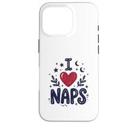 Carcasa para iPhone 16 Pro Cute I Heart Naps Design for Moms, Sleepy Girl Funny Mom