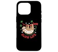 Carcasa para iPhone 16 Pro Cute Sloth Sleeping on a Tree Branch Lazy Relax