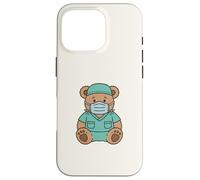 Carcasa para iPhone 16 Pro Cute Surgical Nurse Teddy Bear Student Operating Room Staff