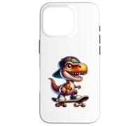 Carcasa para iPhone 16 Pro Cute T-Rex Skateboard Baby Dinosaur Cartoon for Kids