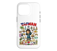Carcasa para iPhone 16 Pro Dabbing Taiwán Girl Flag Dress Taipei Bubble Tea Pride Kids