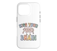 Carcasa para iPhone 16 Pro Dale un Beso a tu Cerebro, inspira, educa, Genial, Retro, Vintage