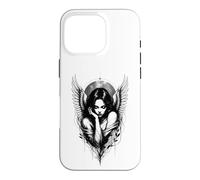 Carcasa para iPhone 16 Pro Dark Angel Gótico Mujer Alada Celestial Fantasía Arte