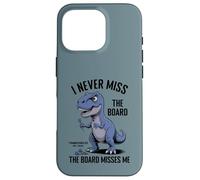 Carcasa para iPhone 16 Pro Darts Dinosaur Darts Jugador de Dardos Trex Lanzador de Dardos