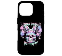 Carcasa para iPhone 16 Pro Dead Inside But Hoppy Skull Bunny Pastel Goth Easter