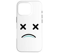 Carcasa para iPhone 16 Pro Dead Tired Face - Funny Cartoon White/Blue