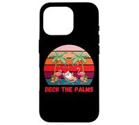 Carcasa para iPhone 16 Pro Deck The Palms - Navidad en Julio Santa Bebiendo un cóctel