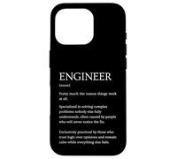 Carcasa para iPhone 16 Pro Definición de Ingeniero Divertido Diccionario sarcástico