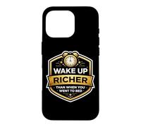 Carcasa para iPhone 16 Pro Despierta más Rico y Luego te fuiste a la Cama Libertad financiera Fuego
