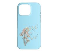 Carcasa para iPhone 16 Pro Dientes de león y Mahjong Tiles Bam Crak Dots Make A Wish Flower