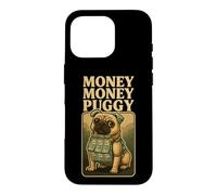 Carcasa para iPhone 16 Pro Dinero Dinero Puggy - Divertido Perro Pug Brainrot Juegos Jerga Meme