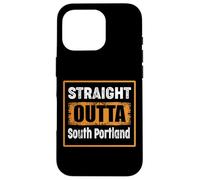 Carcasa para iPhone 16 Pro Directamente Fuera del Sur de Portland Maine USA Retro Vintage Humor