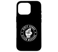 Carcasa para iPhone 16 Pro Dirty Hands Clean Message Cool Finger Ortografía ASL Maestros