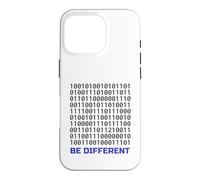 Carcasa para iPhone 16 Pro Diseño de código Binario Be Different | Programador de codificación Nerd IT