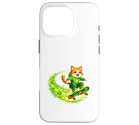 Carcasa para iPhone 16 Pro Diseño de Lucky Skate Cat Clover
