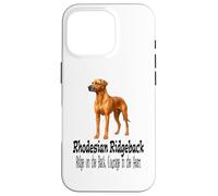 Carcasa para iPhone 16 Pro Diseño de Mascota de Perro Rhodesian Ridgeback con Coraje en el corazón