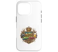 Carcasa para iPhone 16 Pro Diseño Divertido de King of The Man Cave para Videojuegos para papá