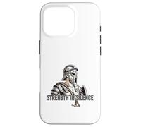 Carcasa para iPhone 16 Pro Diseño Espartano de Guerrero de Fuerza en Silencio