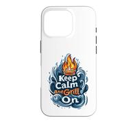 Carcasa para iPhone 16 Pro Diseño Keep Calm and Grill On BBQ Pitmaster