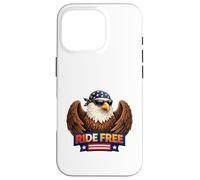 Carcasa para iPhone 16 Pro Diseño Patriotic Eagle Biker Freedom American Spirit